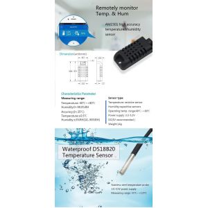 Sonoff TH10 - intrerupator wireless control temperatura - umiditate - Panouri Fotovoltaice